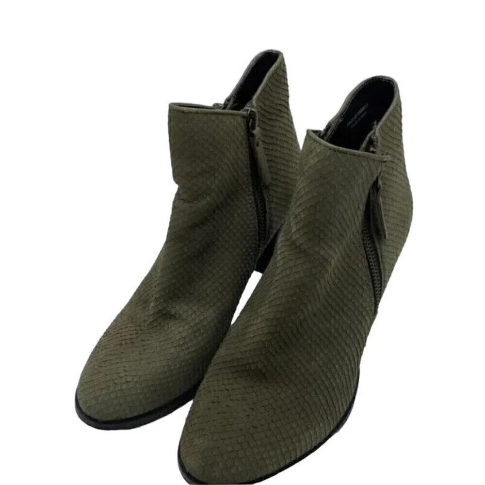 MIA Women’s Size 7.5 Maddock Heeled Ankle Boots Green